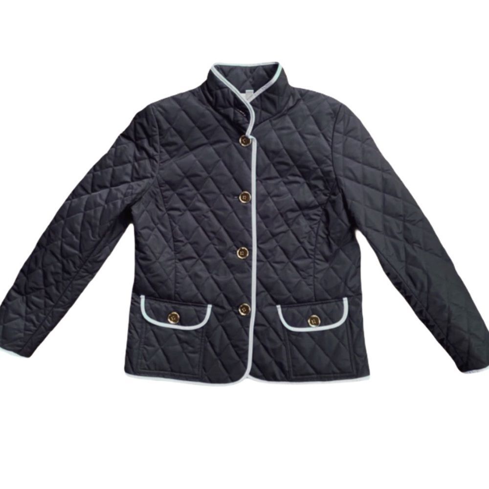 Charter Club Black Quilted Jacket Lightweight Coat